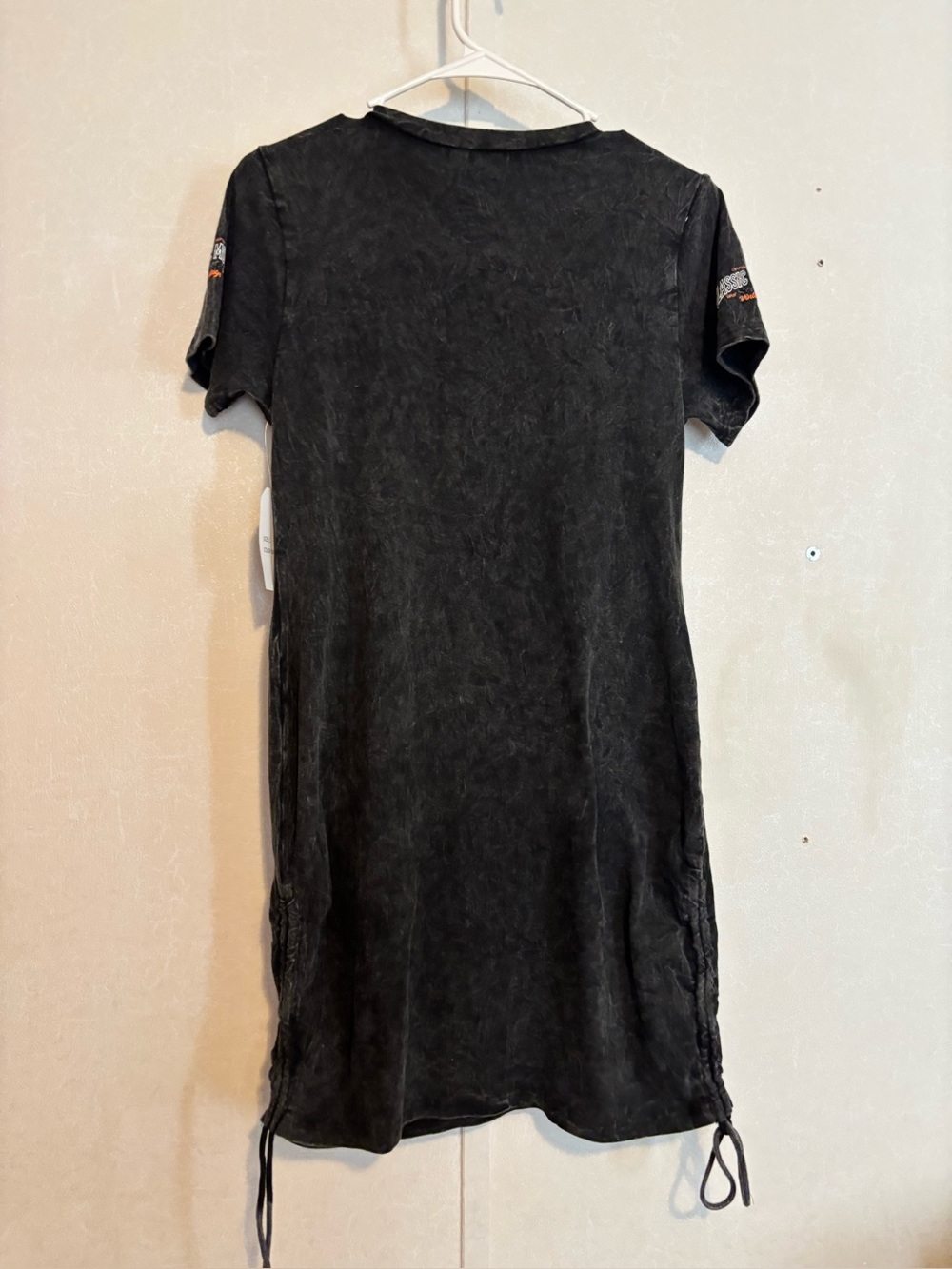 On Fire | Black Tee Dress with Orange Classic Car Graphic | Size Large - Picture 6 of 6